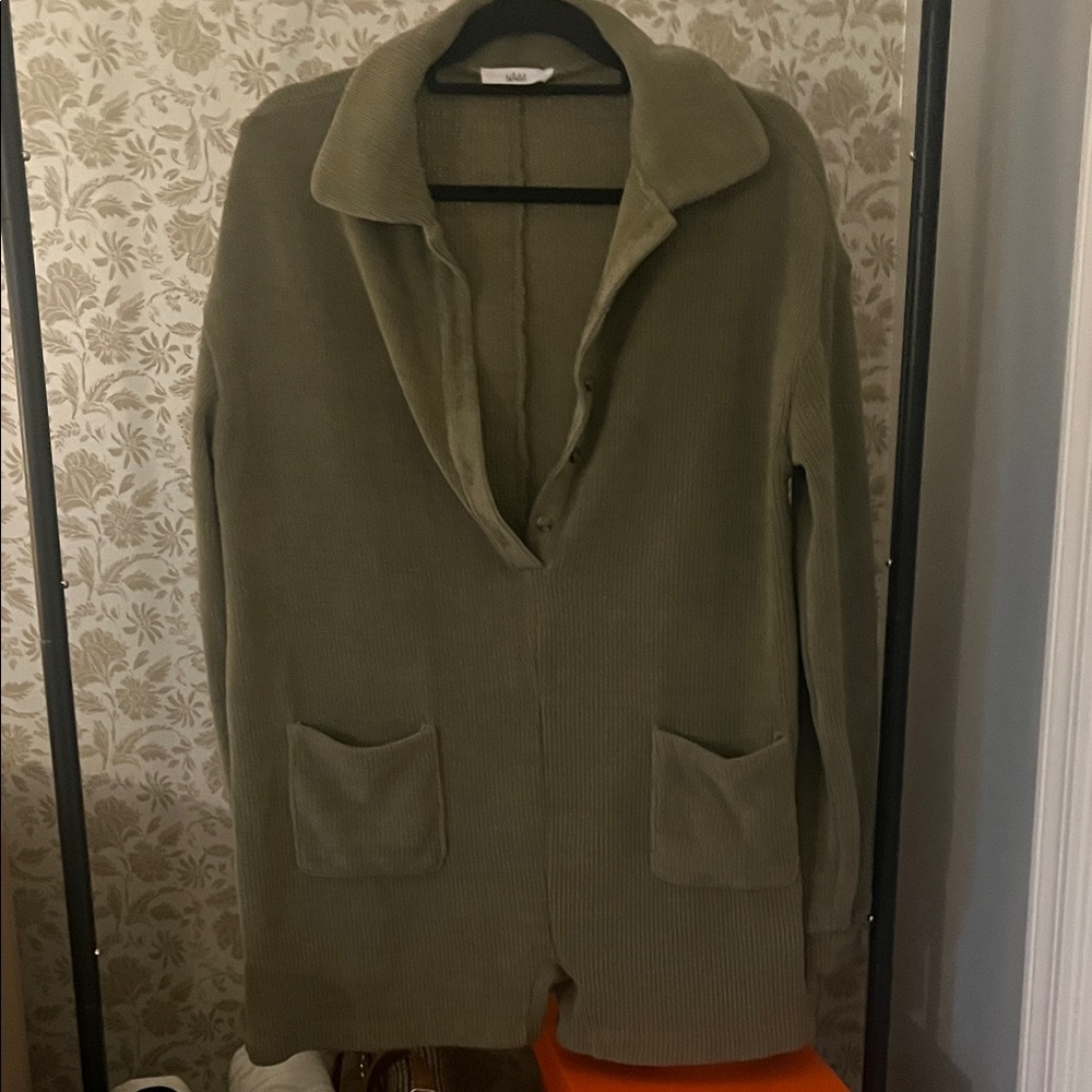 Talula Olive Corduroy Jumpsuit